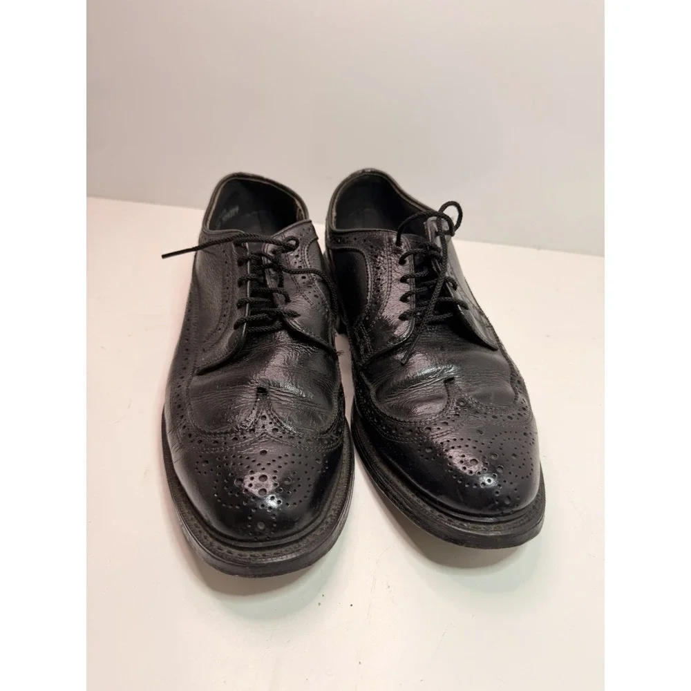 Dexter Black Leather Wingtip Oxfords Men's‎ Size 8.5 Made in USA Dress Shoes